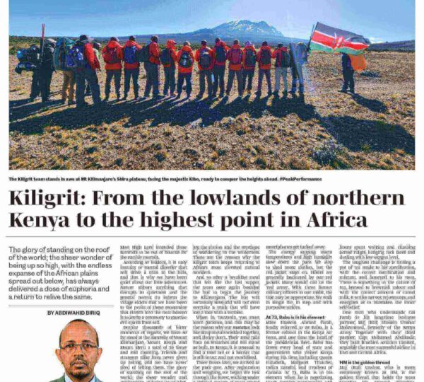 Kiligrit: From the lowlands of northern Kenya to the highest point in Africa